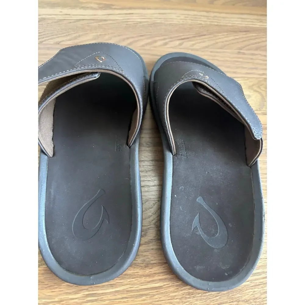 Olakai Nalu Men’s Versatile Slide Sandals Brown Size 9
